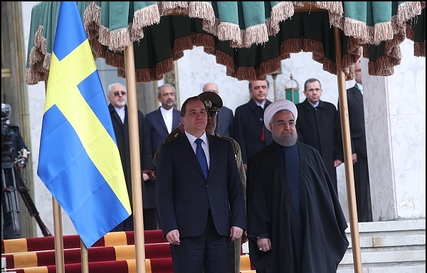 استقبال رسمی روحانی از نخست وزیر سوئد