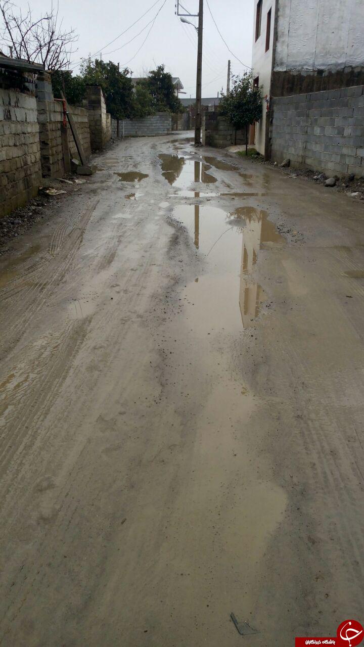 تصاویری از معابر گل&zwnj;آلود در کلیکان