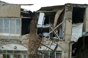 ریزش سقف یک مغازه در بازار اراک
