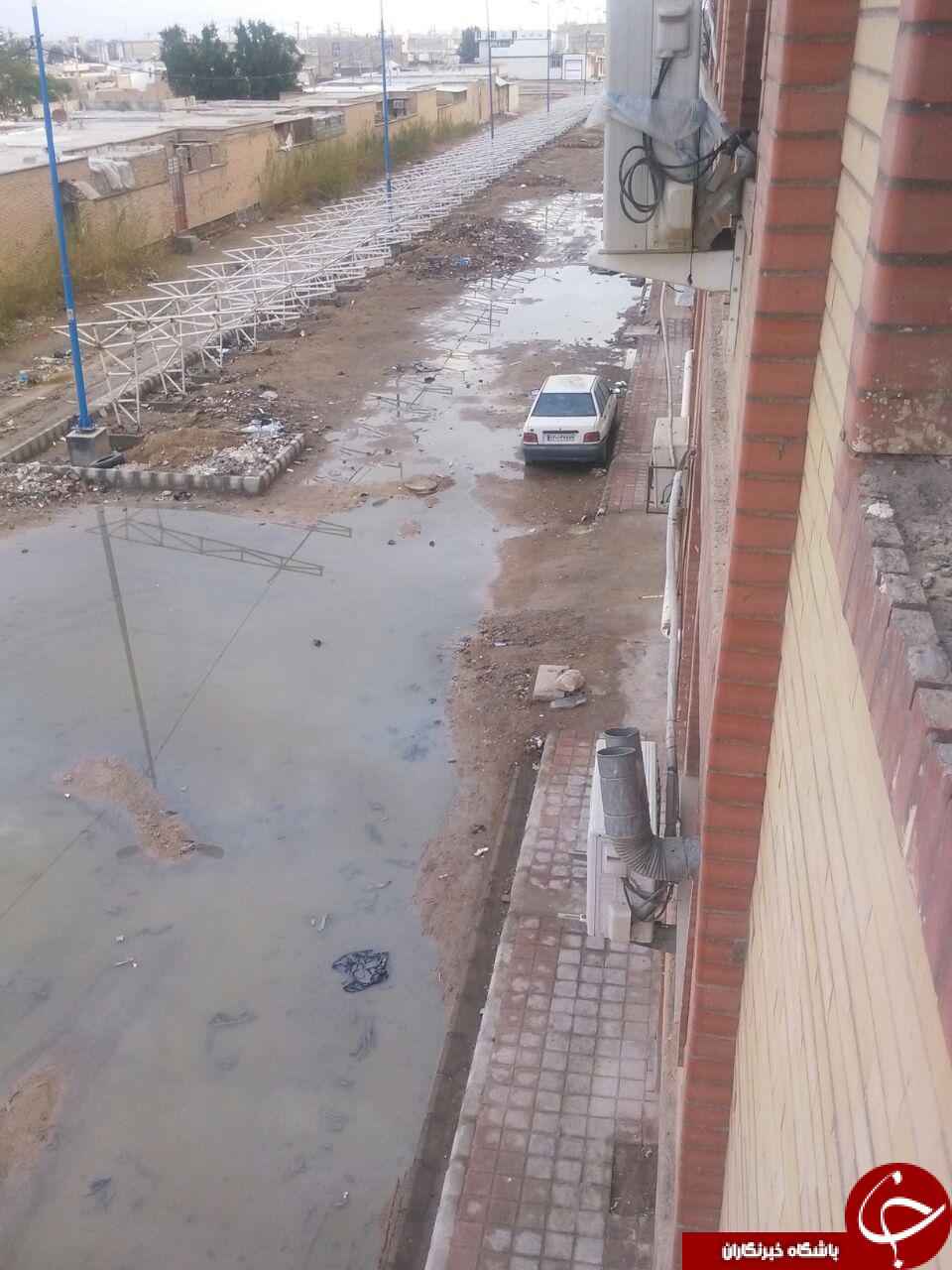 وضعیت نامناسب خیابان مسکن مهر خرمشهر + فیلم و تصاویر