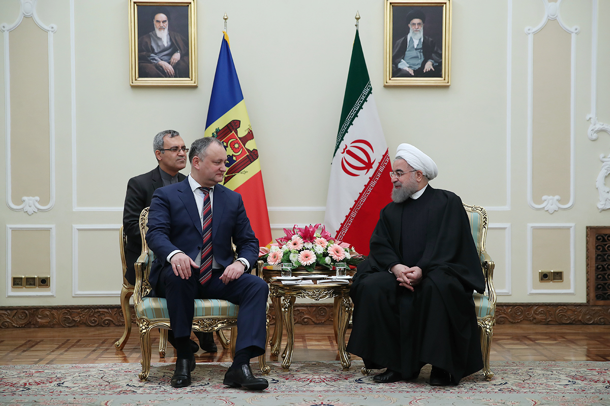 دیدار روحانی و رئیس جمهور مولداوی