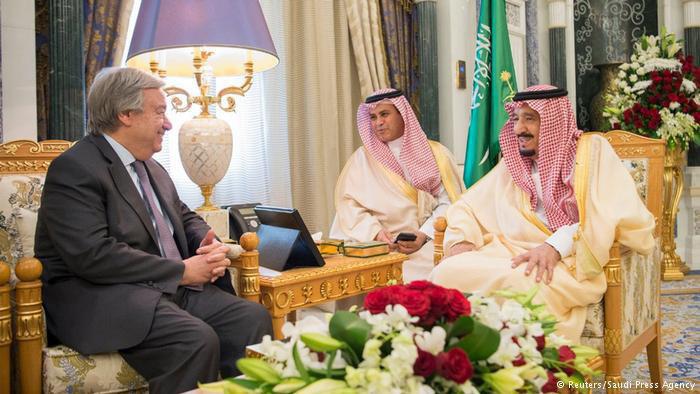 دبیرکل سازمان ملل با پادشاه و ولیعهد عربستان به صورت جداگانه ملاقات کرد