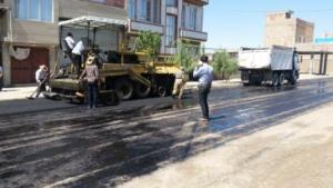 آسفالت ریزی معابر 4 روستای میاندوآب