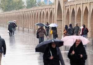 بارش برف و باران در اکثر نقاط استان اصفهان