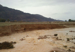 سیل گسترده در روستای &laquo;بانوج&raquo; + تصاویر