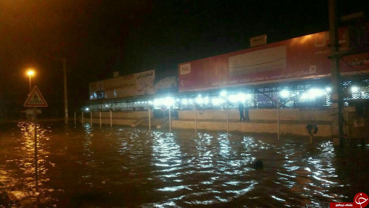 آبگرفتگی معابر در بندرعباس + تصاویر