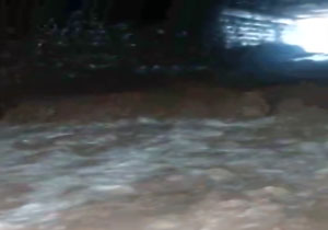 طغیان رودخانه فصلی در روستای کیسکان + فیلم