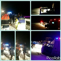نجات زن باردار گرفتار در برف در شهرستان چاراویماق