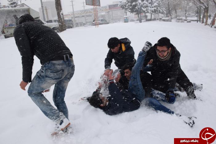 بارش زیبای برف و سفید پوش شدن آذربایجان غربی+تصاویر