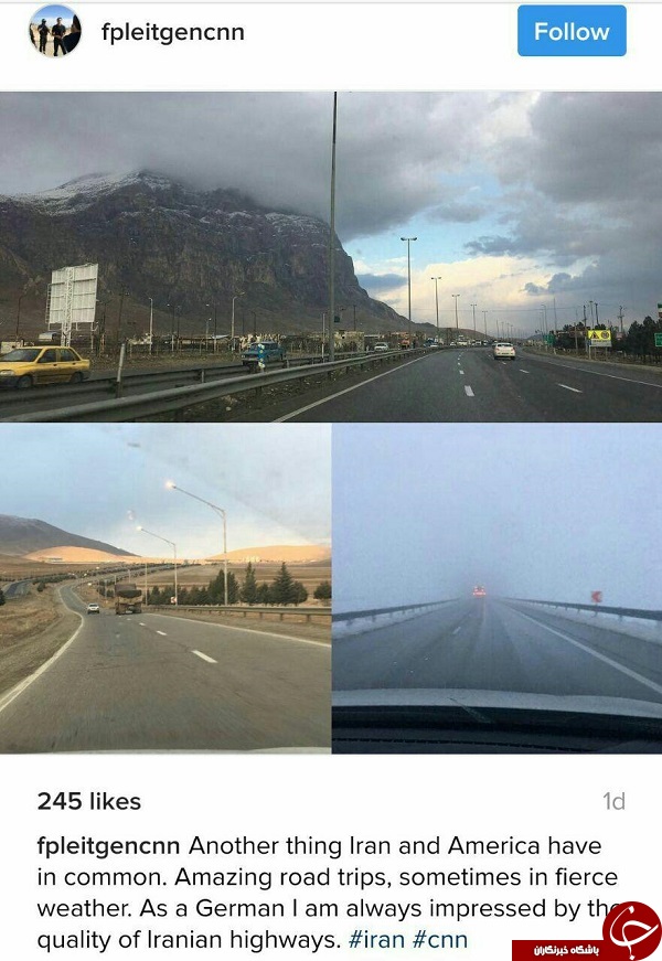 اظهار نظر خبرنگار سی&zwnj;ان&zwnj;ان به کیفیت هوای ایران +عکس