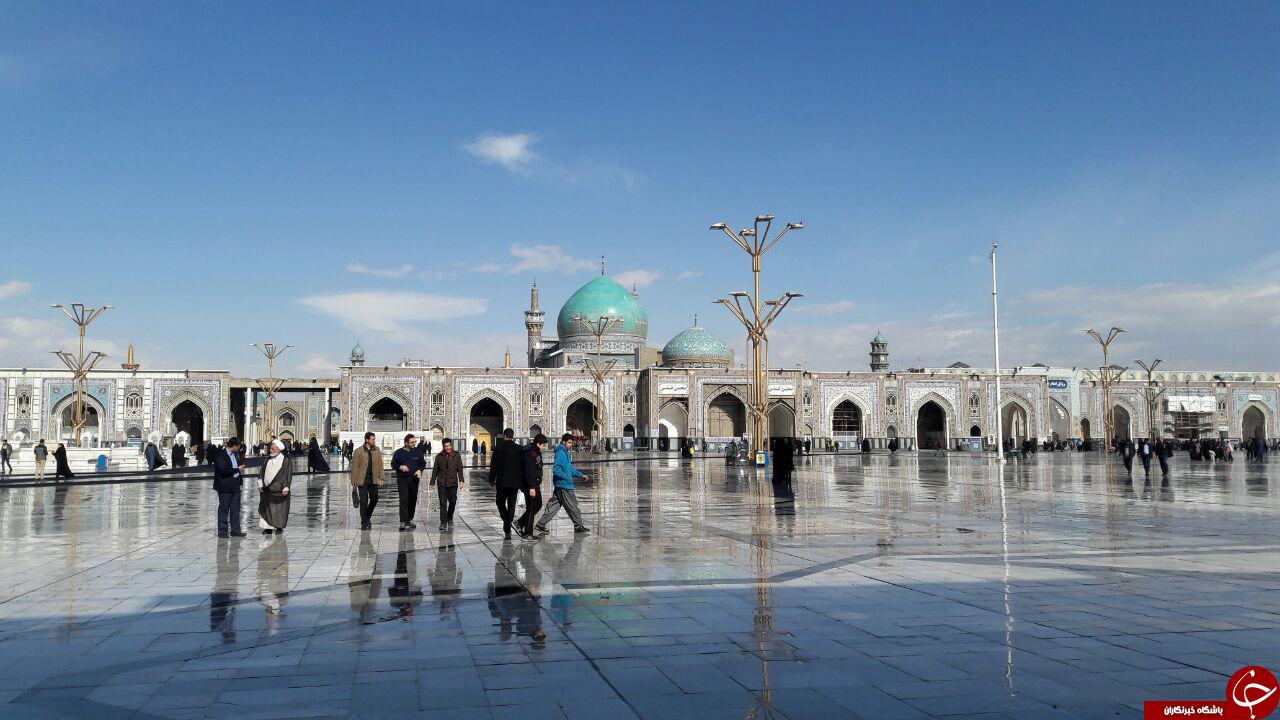 حال و هوای بارانی در حرم حرم امام رضا (ع) + تصاویر
