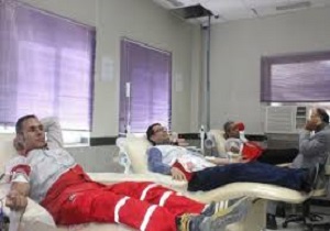 اهدای خون کارکنان سازمان آتش نشانی سنندج