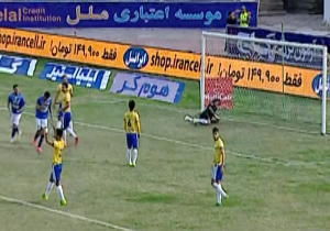 گل اول استقلال به صنعت نفت آبادان + فیلم