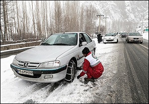 امکان تردد در گردنه خوش ییلاق و "توسکستان" با زنجیر چرخ
