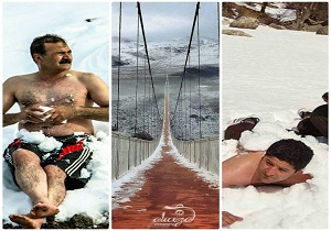 مسابقه مردان یخی ایران در پل معلق مشگین شهر برگزار می شود