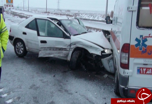 یک کشته در برخورد پژو با وانت زامیاد+تصاویر
