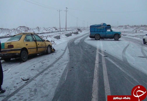 یک کشته در برخورد پژو با وانت زامیاد+تصاویر