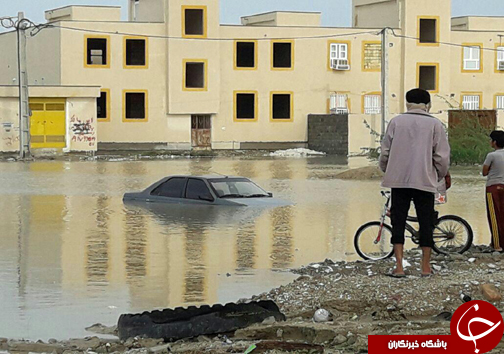 گزارش تصویری از بارندگی در شرق هرمزگان