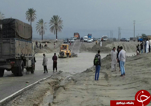 گزارش تصویری از بارندگی در شرق هرمزگان