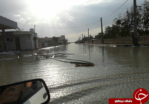 گزارش تصویری از بارندگی در شرق هرمزگان