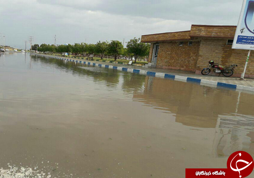 گزارش تصویری از بارندگی در شرق هرمزگان