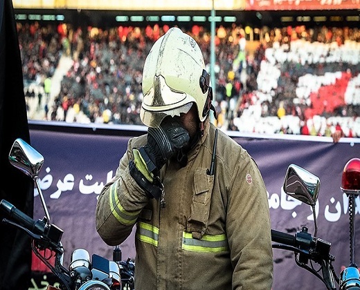 گریه های آتش نشان در ورزشگاه آزادی