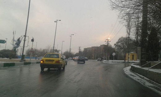 هوای برفی اراک