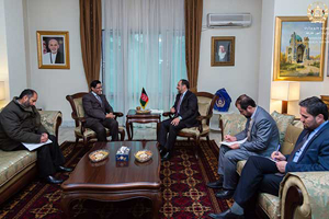 ملاقات تودیعی وزیر امورخارجه افغانستان با سفیر عربستان مقیم کابل