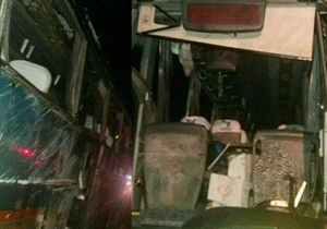 واژگونی خونین اتوبوس اسکانیا 25 مصدوم برجای گذاشت