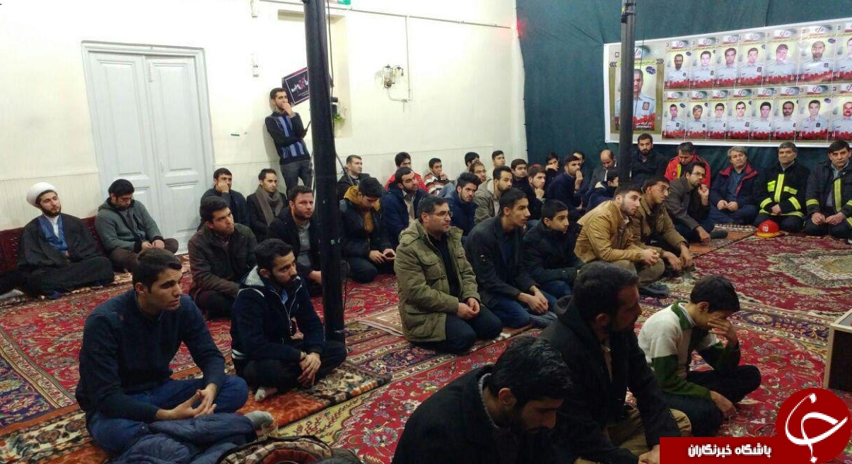 مراسم گرامیداشت شهدای آتش نشانان حادثه پلاسکو + تصاویر