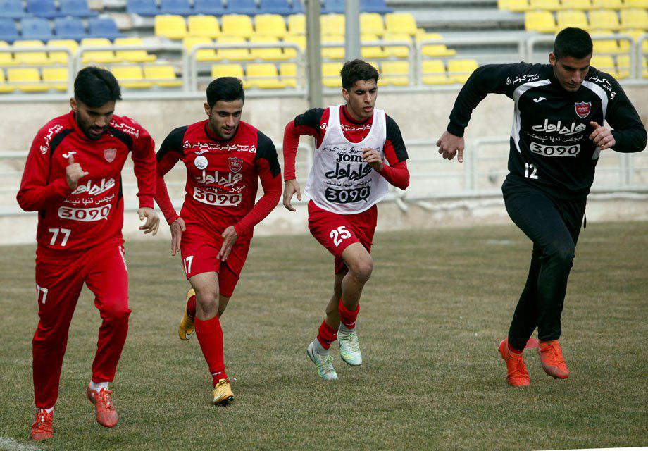 آخرین تمرین پرسپولیس زیر بارش باران