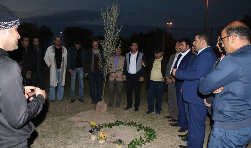 کاشت نهال زیتون در بوستان هنرمندان گناوه