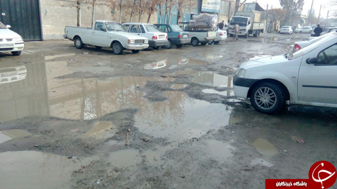 معابر گل&zwnj;آلود در شهرک صنعتی چهاردانگه + تصاویر
