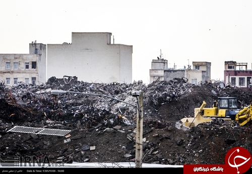محل نگهداری آوار پلاسکو +عکس