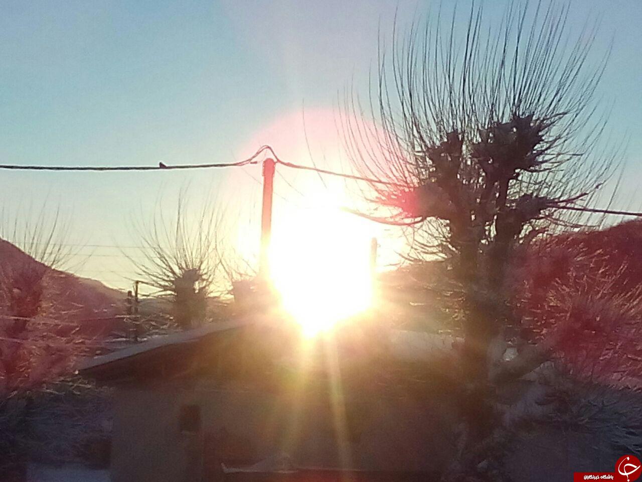 طلوع زیبای خورشید در روستای تنگراه + تصاویر