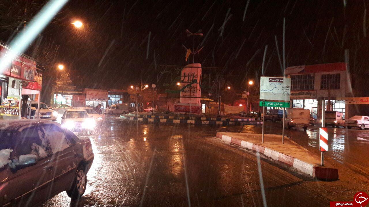 بارش برف در چهار برج ادامه دارد + تصاویر