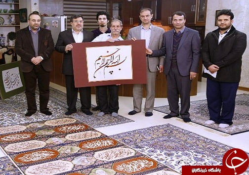 دیدار استاندار با استاد خوشنویسی