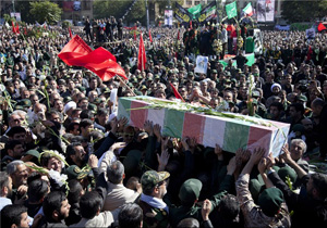 مراسم تشییع پیکر دو شهید گمنام برگزار شد