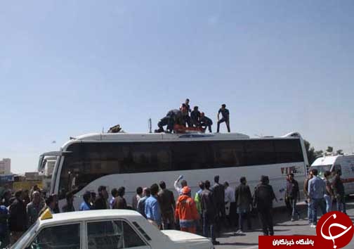 بستن بار بر روی اتوبوس در حال حرکت دردسرساز شد