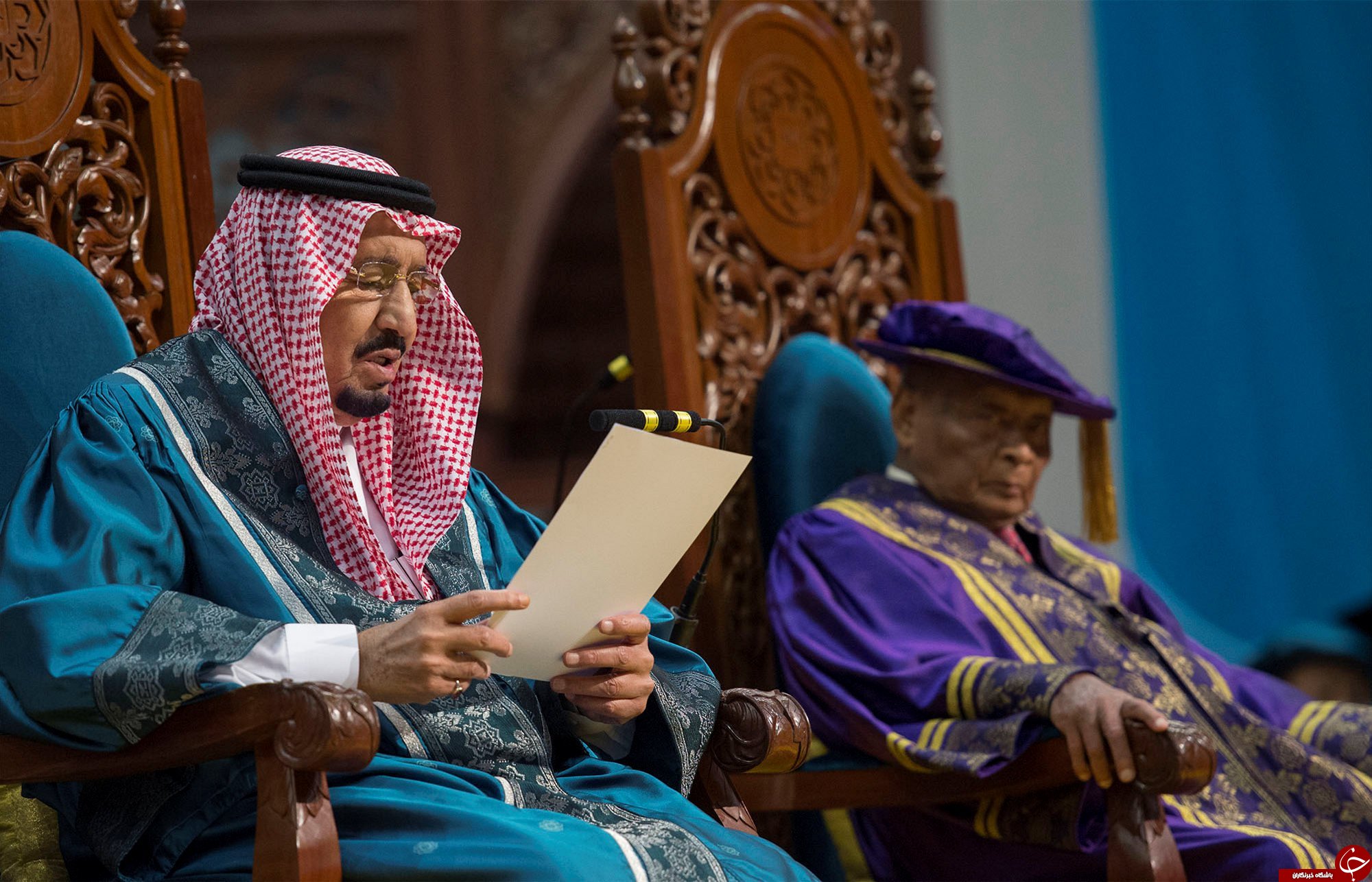ملک سلمان دومین دکترای افتخاری و جایزه خدمت به اسلام را دریافت کرد! + تصاویر