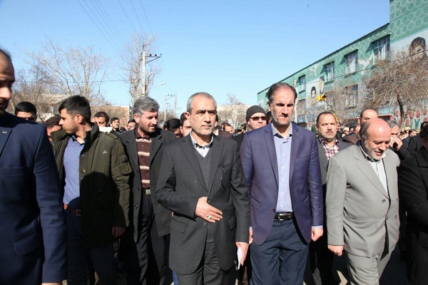 تشییع پیکر 2 شهید گمنام تازه تفحص شده در اردبیل