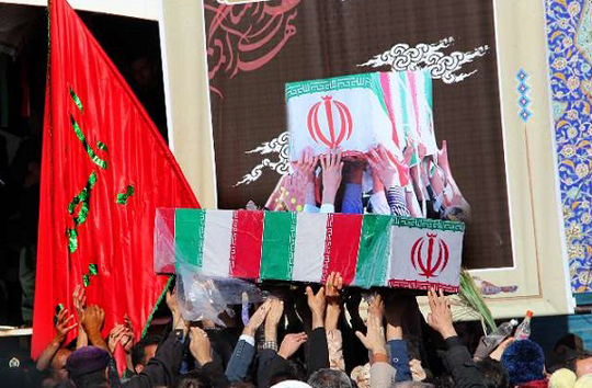 تصاویر تشییع باشکوه هفت شهید گمنام در شهرکرد