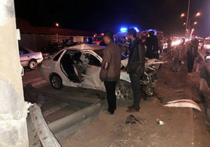 4 مصدوم بر اثر تصادف 2 خودروی سواری در اتوبان ذوب‌آهن