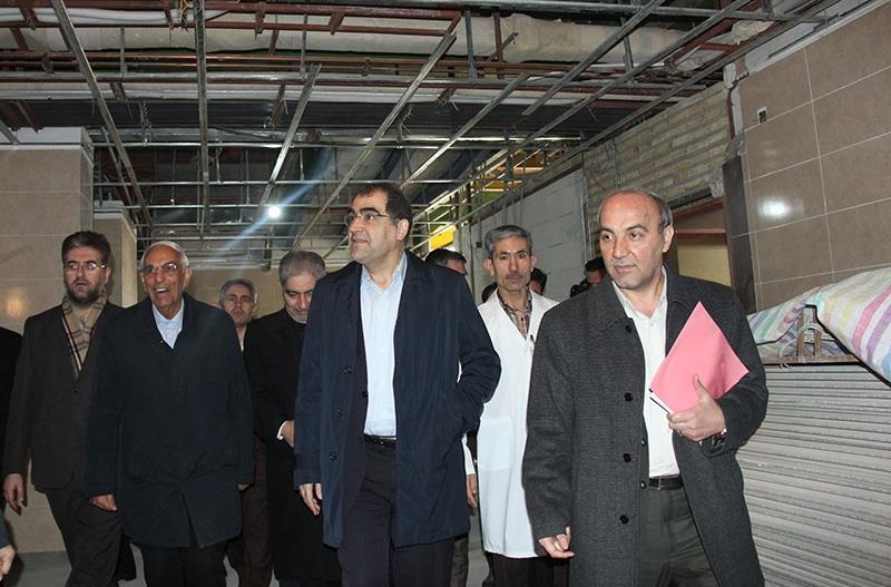 بازدید وزیر بهداشت از پروژه بیمارستان شهدای صنعت نفت سوسنگرد
