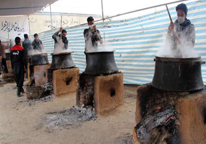 آیین سنتی سمنو پزان در شهر کیان