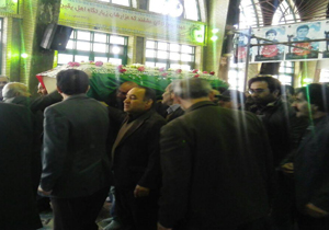 تشییع پیکر جانباز در قائمشهر