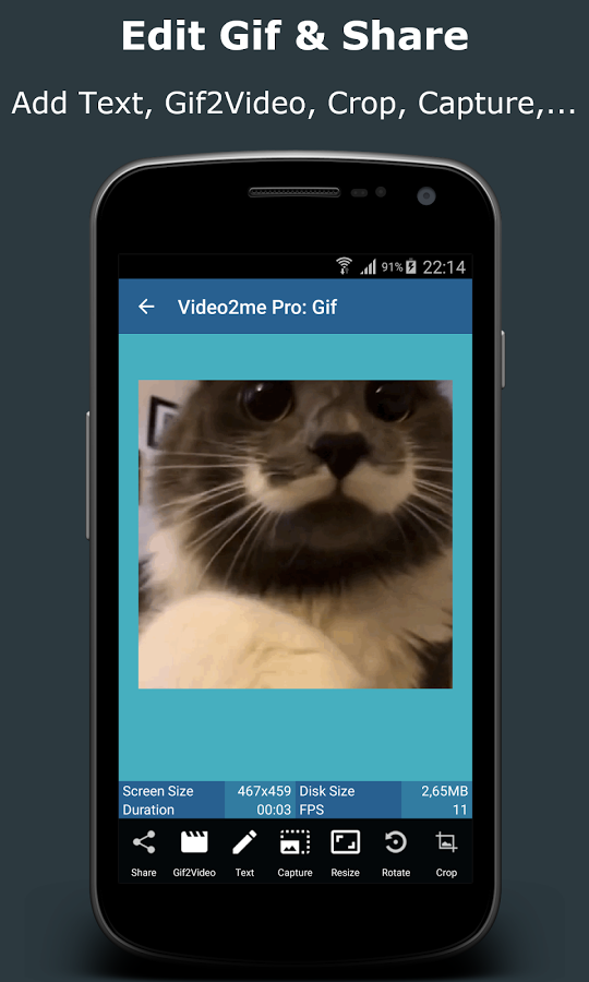 دانلود Video2me Pro برای اندروید ؛ نرم افزار عالی ساخت GIF در گوشی