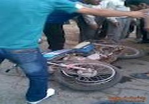 مرگ عابر پیاده  در برخورد با موتور سیکلت