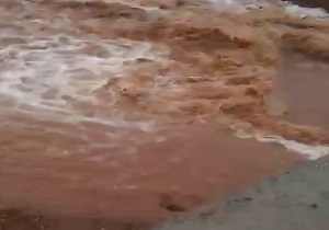 جاری شدن سیل در منطقه کفدهک + فیلم