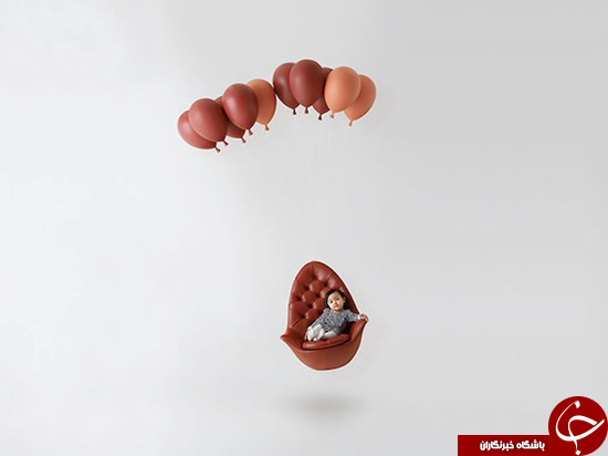 اشیای معلق با بادکنک +تصاویر